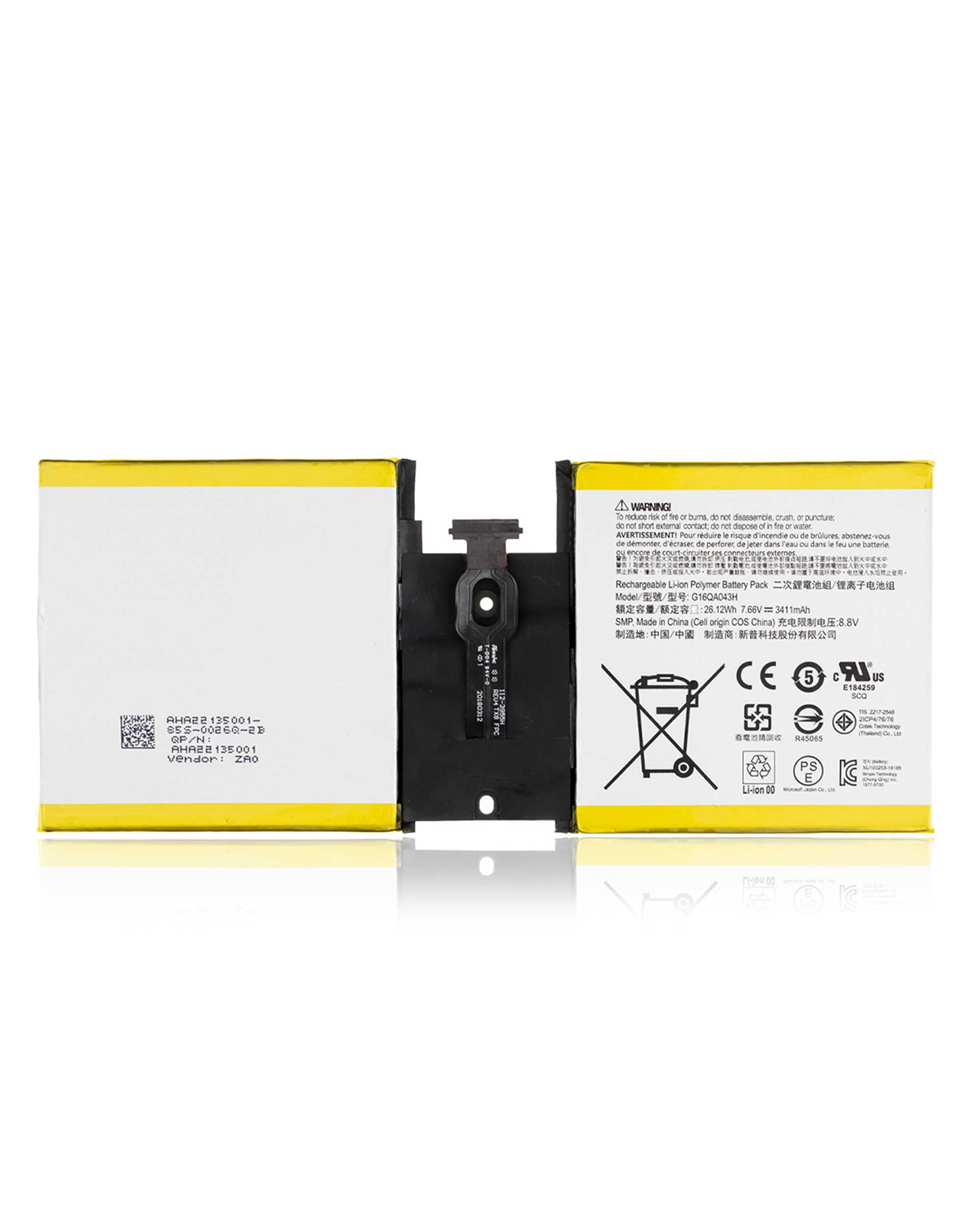 Ersatzakku für Microsoft Surface Go (1824 / 1825) (G16QA043H)