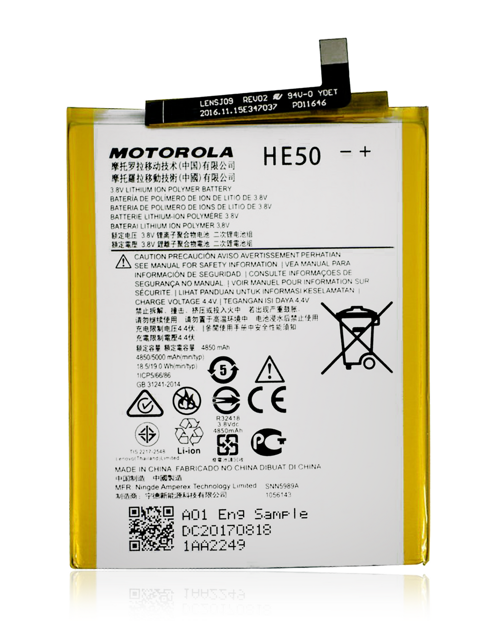Original OEM Replacement Battery HE50 for Motorola Moto E4 Plus (XT1774/2017), Moto E5 Plus (XT1924/2018), Moto E5 Supra (XT1924-6/2018), and One (XT1941/2018)
