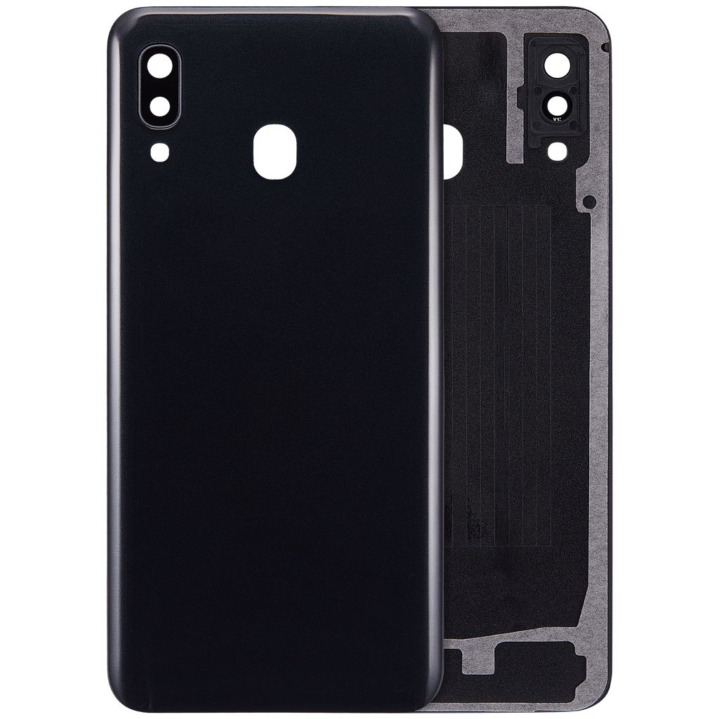 Glass Rear Cover with Camera Lens for Samsung Galaxy A30 (A305 / 2019) (Aftermarket Plus) (Black)