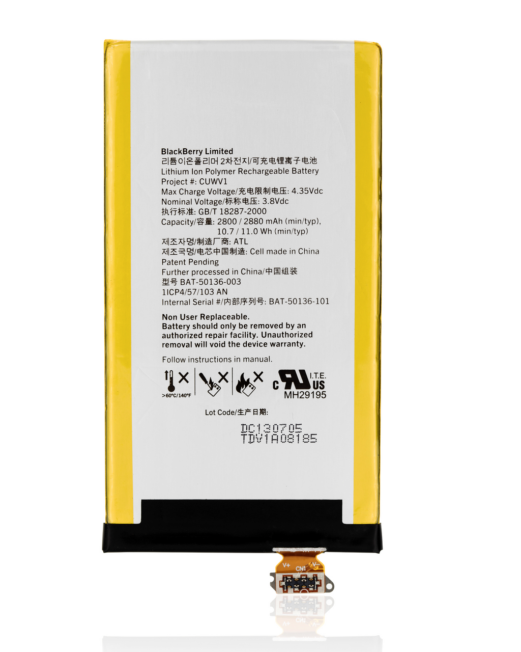 Ersatzakku für BlackBerry Leap Z20 (BAT-50136-003)