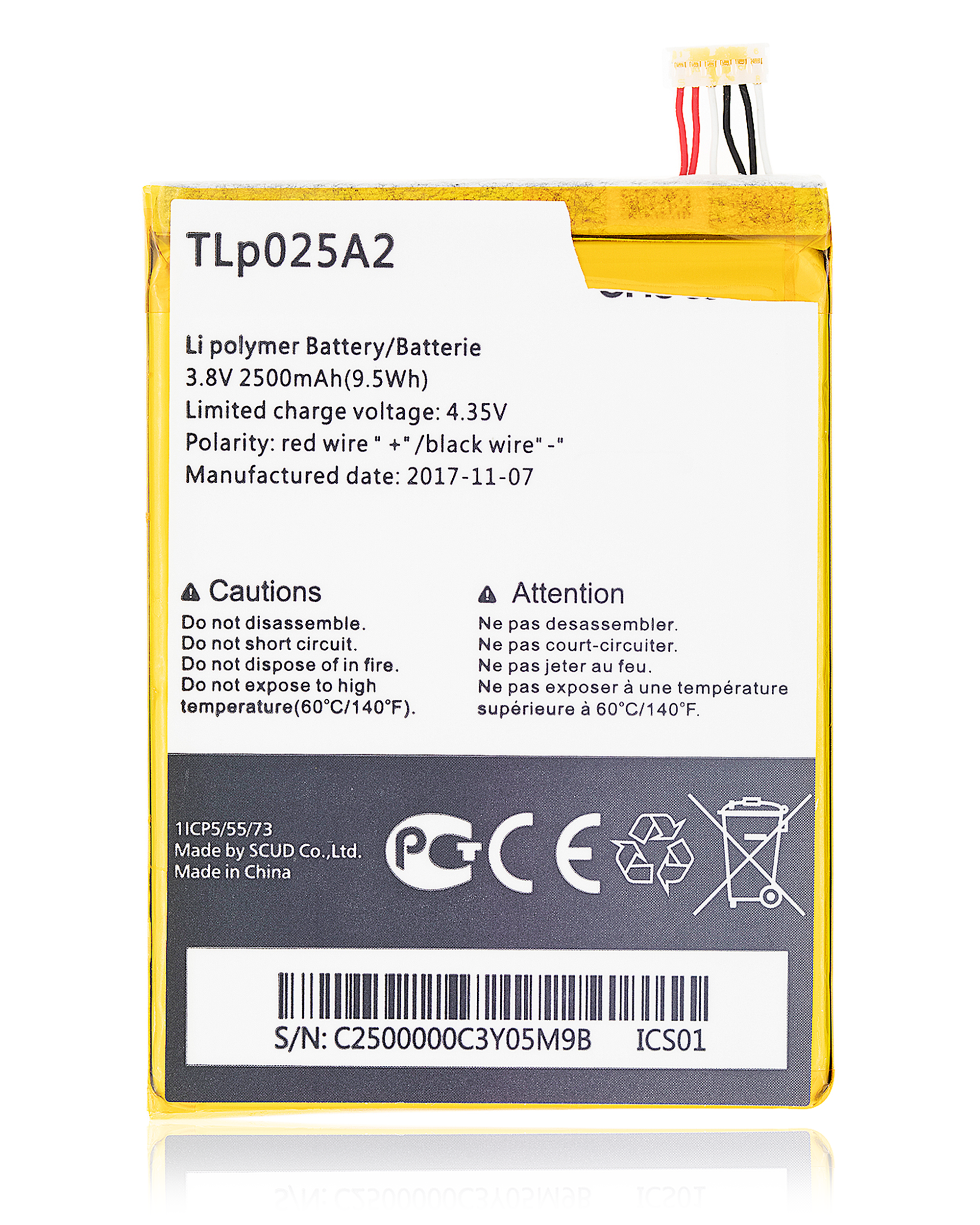 Ersatzbatterie für Alcatel One Touch Scribe HD 7046T (TLP025A2)