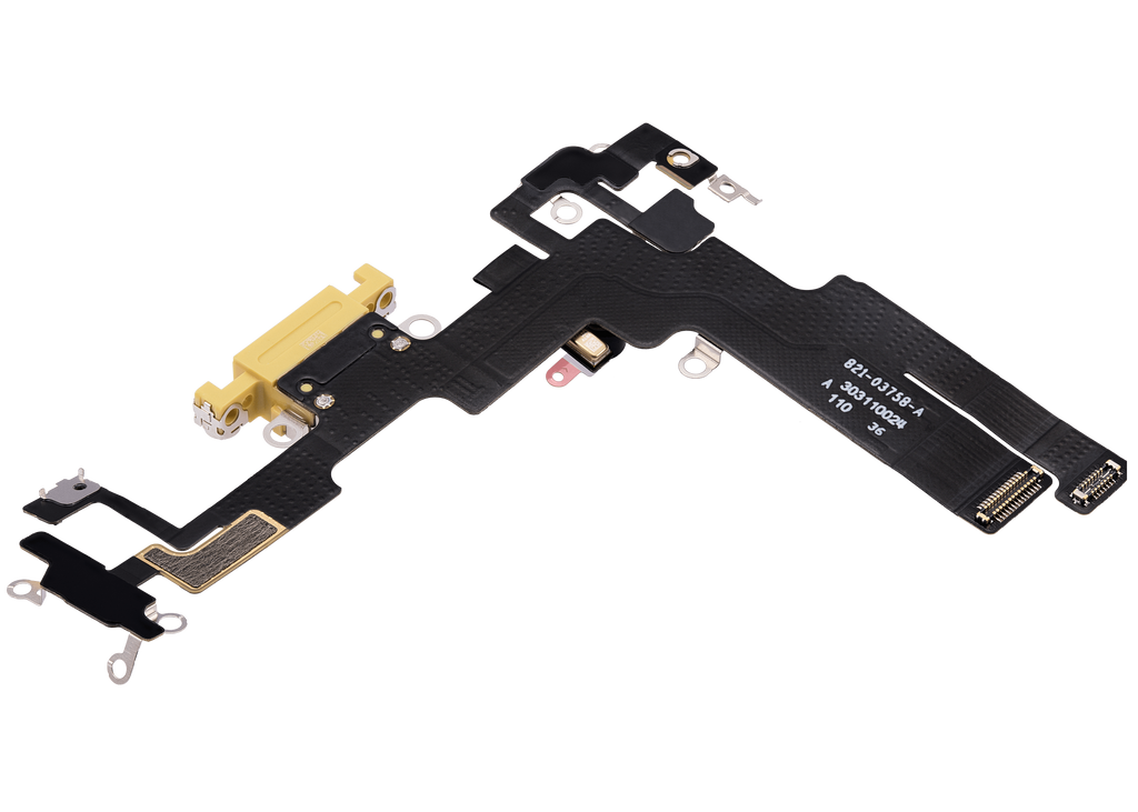 Charging Port Flex Cable for iPhone 14 (Premium) (Yellow)