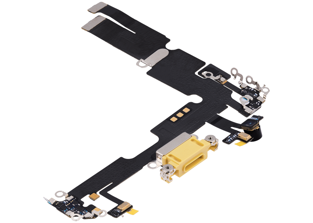 Charging Port Flex Cable for iPhone 14 Plus (Premium) (Yellow)