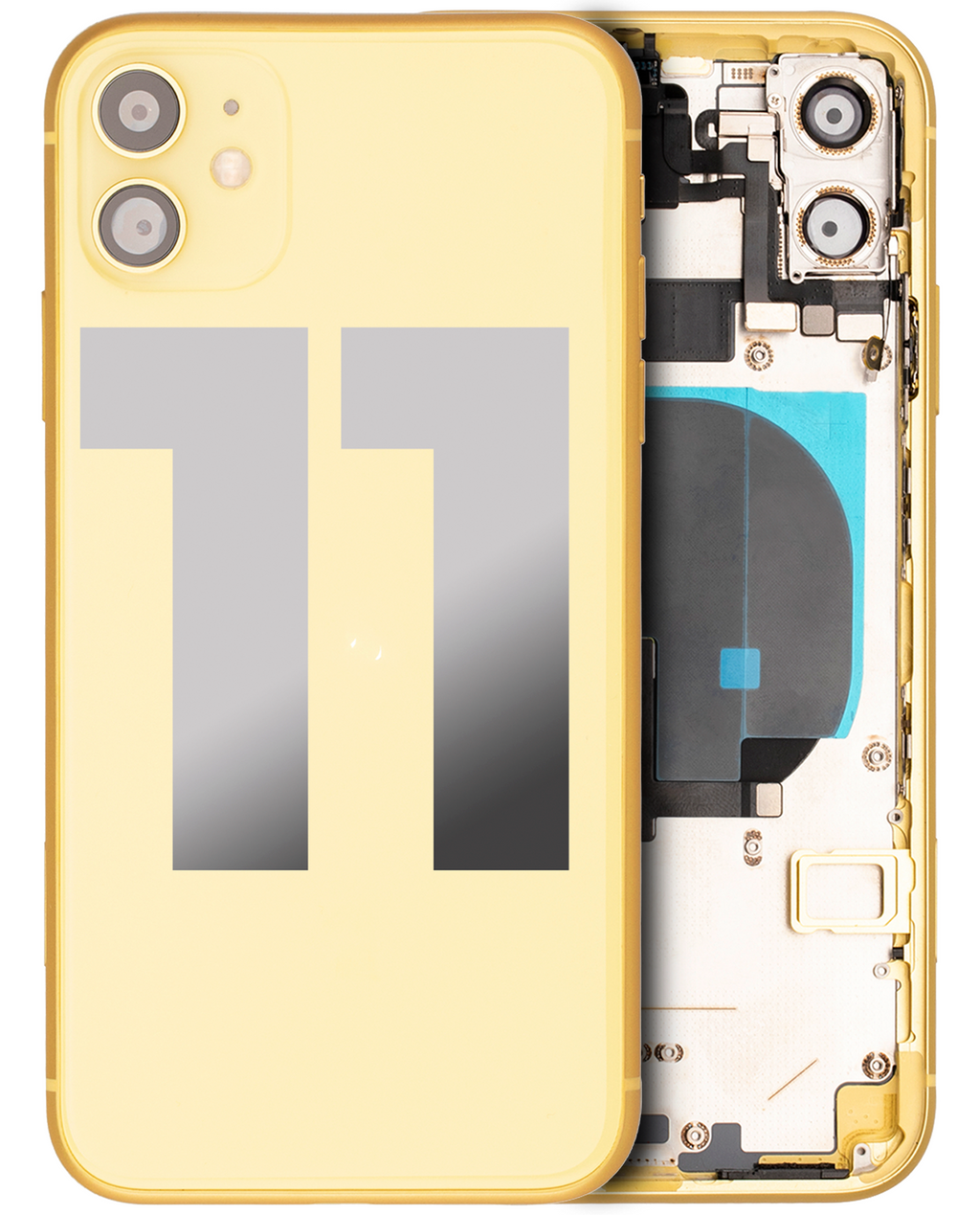 Original Apple-Ausbau A gebraucht – iPhone 11 Backcover/Rahmen Gelb