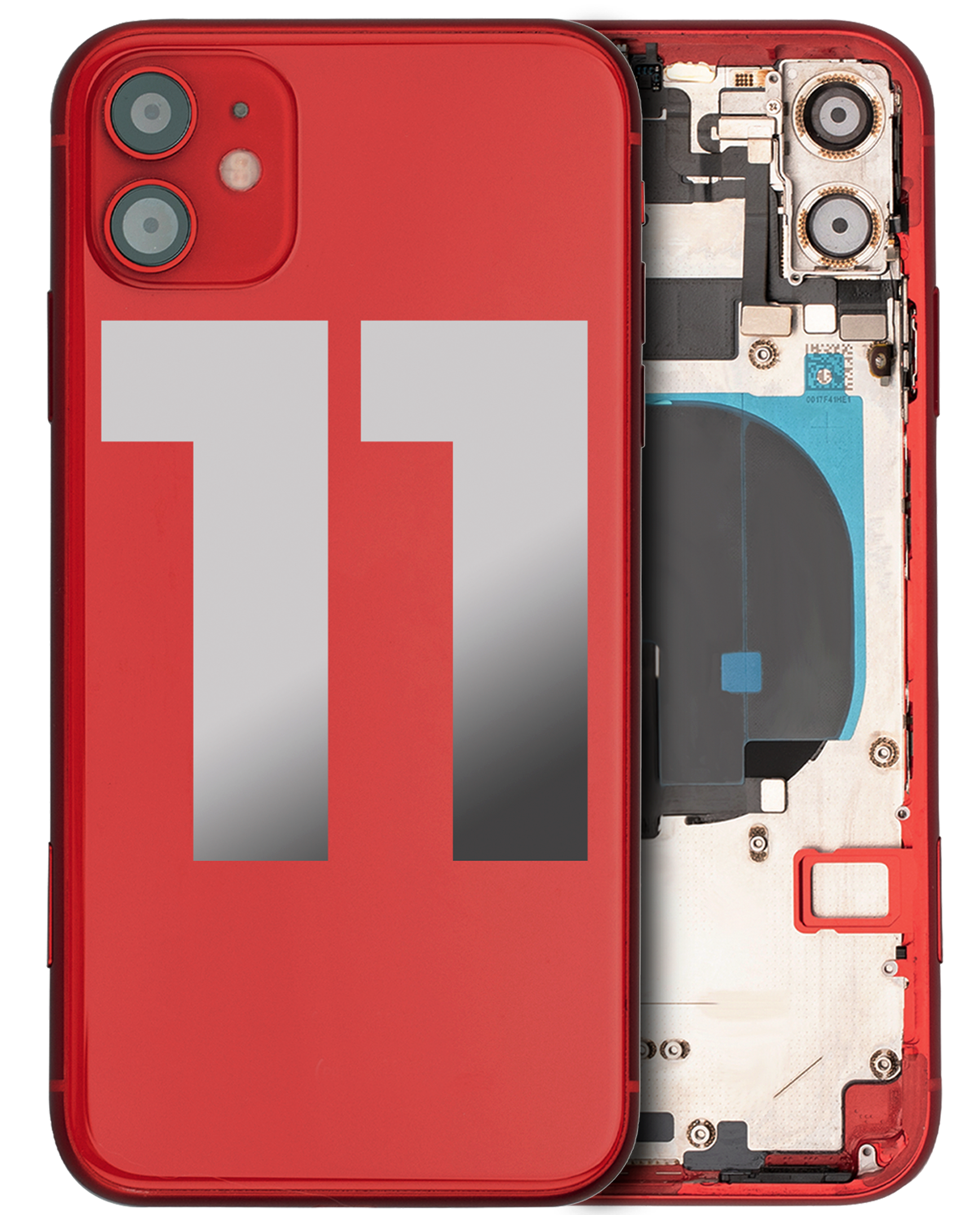Backcover/Rahmen mit Kleinteilen für iPhone 11 Rot OEM B