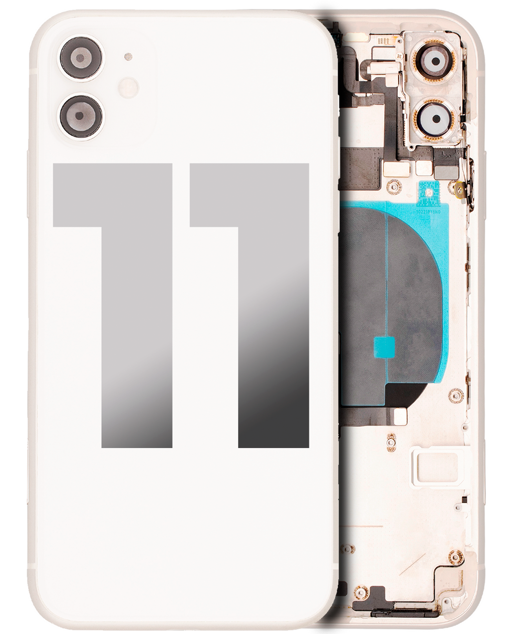 Original Apple-Ausbau C gebraucht – iPhone 11 Backcover/Rahmen Weiß