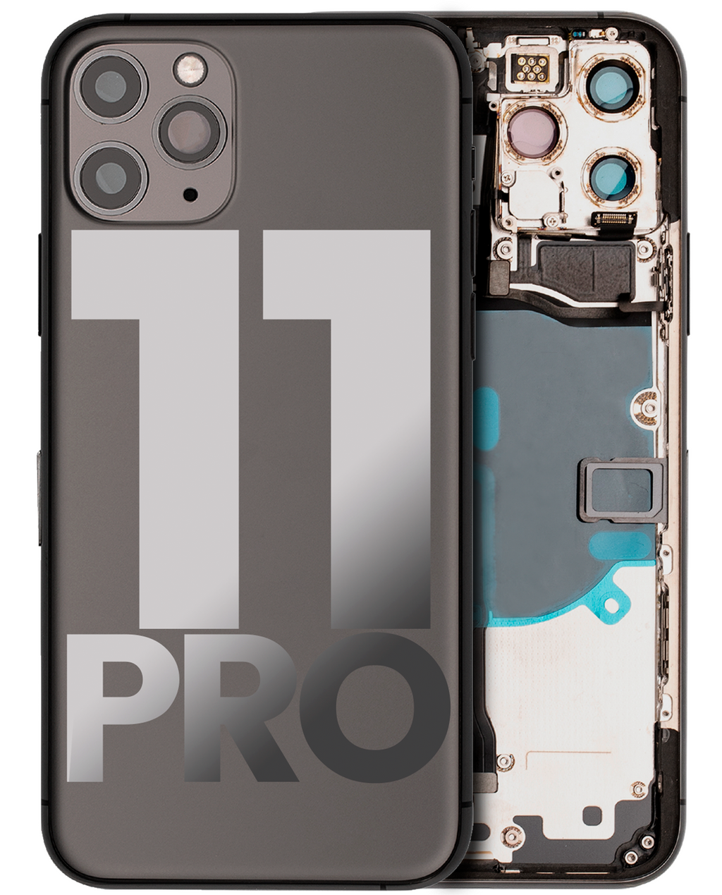 Original Apple-Ausbau A gebraucht – iPhone 11 Pro Backcover/Rahmen Space Grau