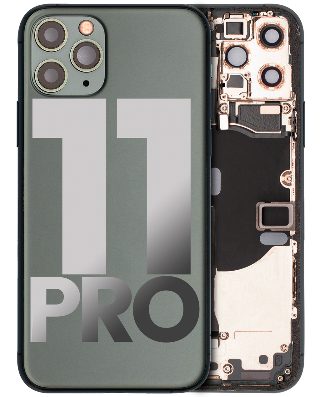 Gebrauchter Ausbau/Pull Qualität A – iPhone 11 Backcover/Rahmen Matte Nachtgrün