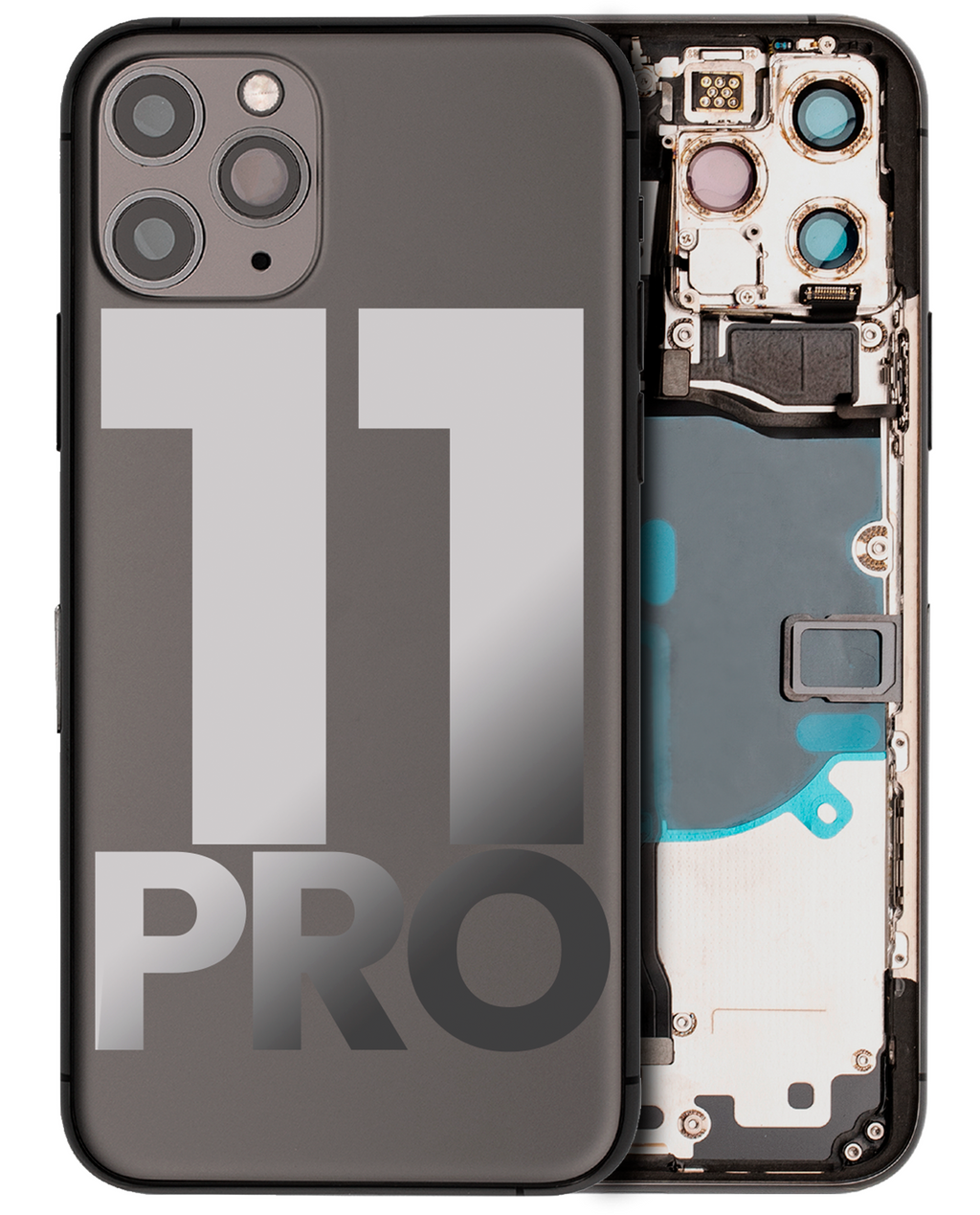 Gebrauchter Ausbau/Pull Qualität B – iPhone 11 Backcover/Rahmen Matte Space Grau