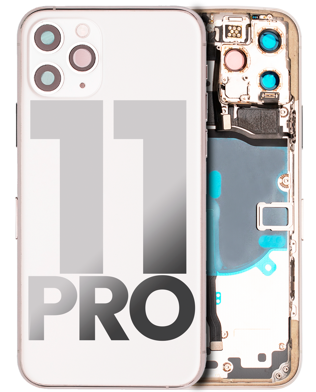 Gebrauchter Ausbau/Pull Qualität B – iPhone 11 Pro Backcover/Rahmen Silber