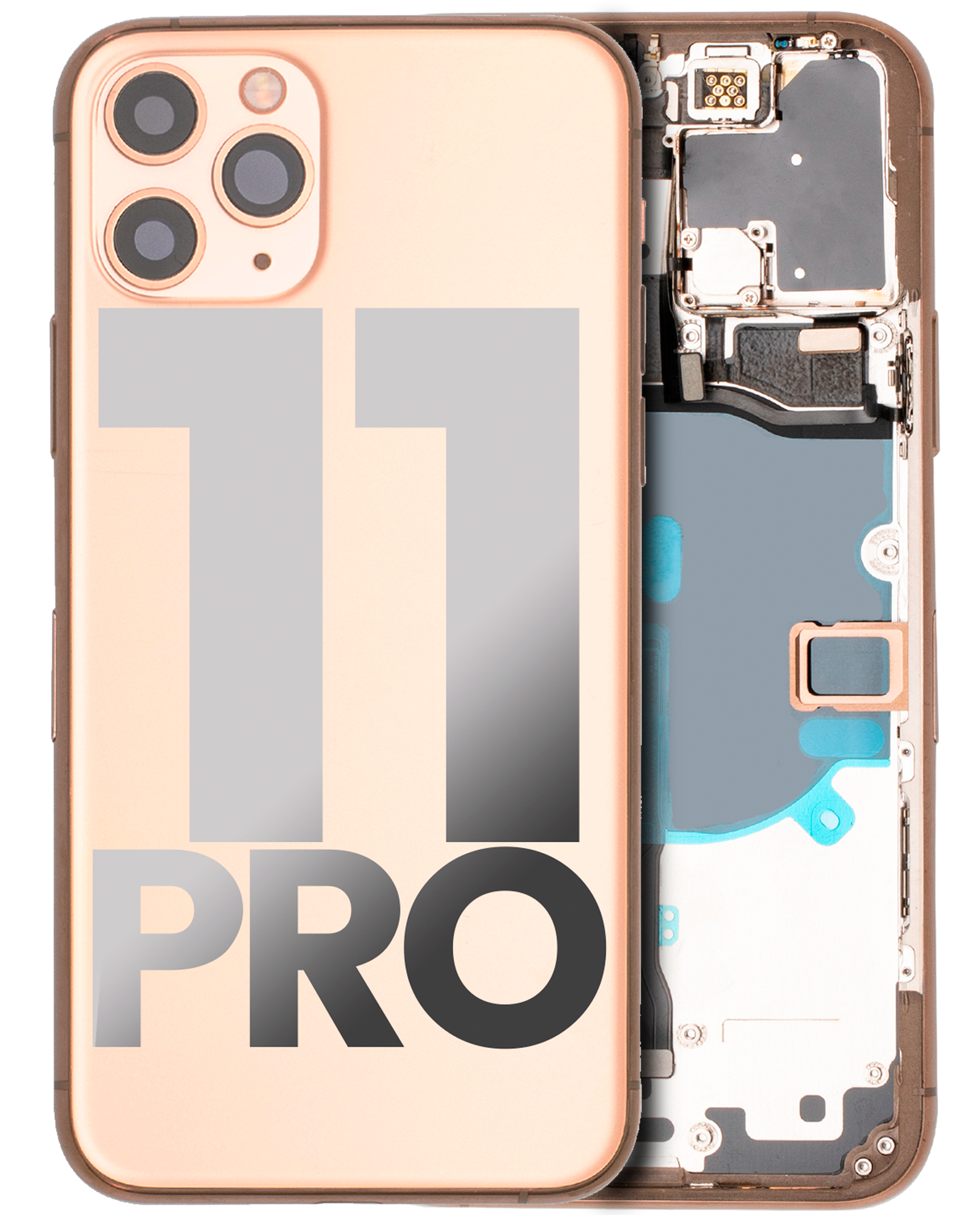 Gebrauchter Ausbau/Pull Qualität B – iPhone 11 Pro Backcover/Rahmen Gold
