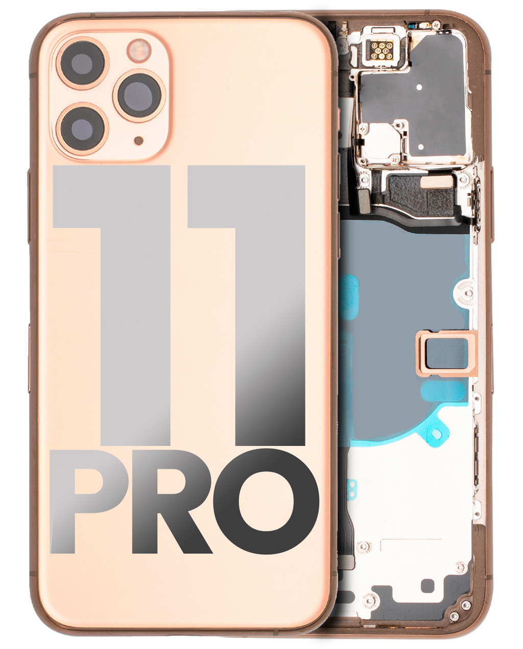 Gebrauchter Ausbau/Pull Qualität C – iPhone 11 Pro Backcover/Rahmen Matte Gold