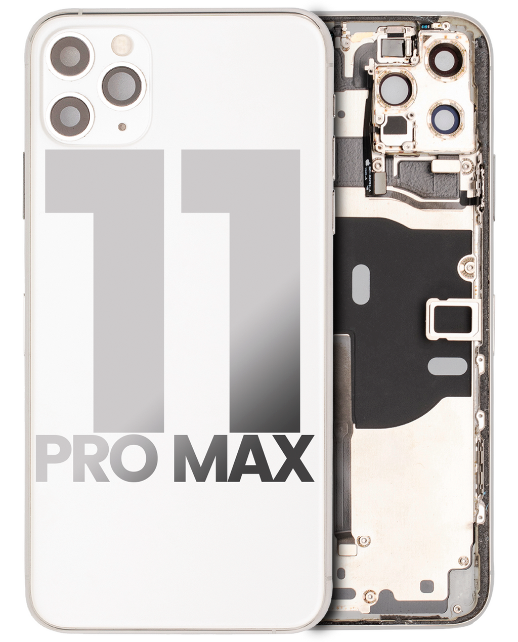 Gebrauchter Ausbau/Pull Qualität A – iPhone 11 Pro Max Backcover/Rahmen Silber