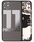 Back Cover/Frame with Pre-installed Small Parts for iPhone 11 Pro Max - Used OEM Part, Grade B (Space Gray)