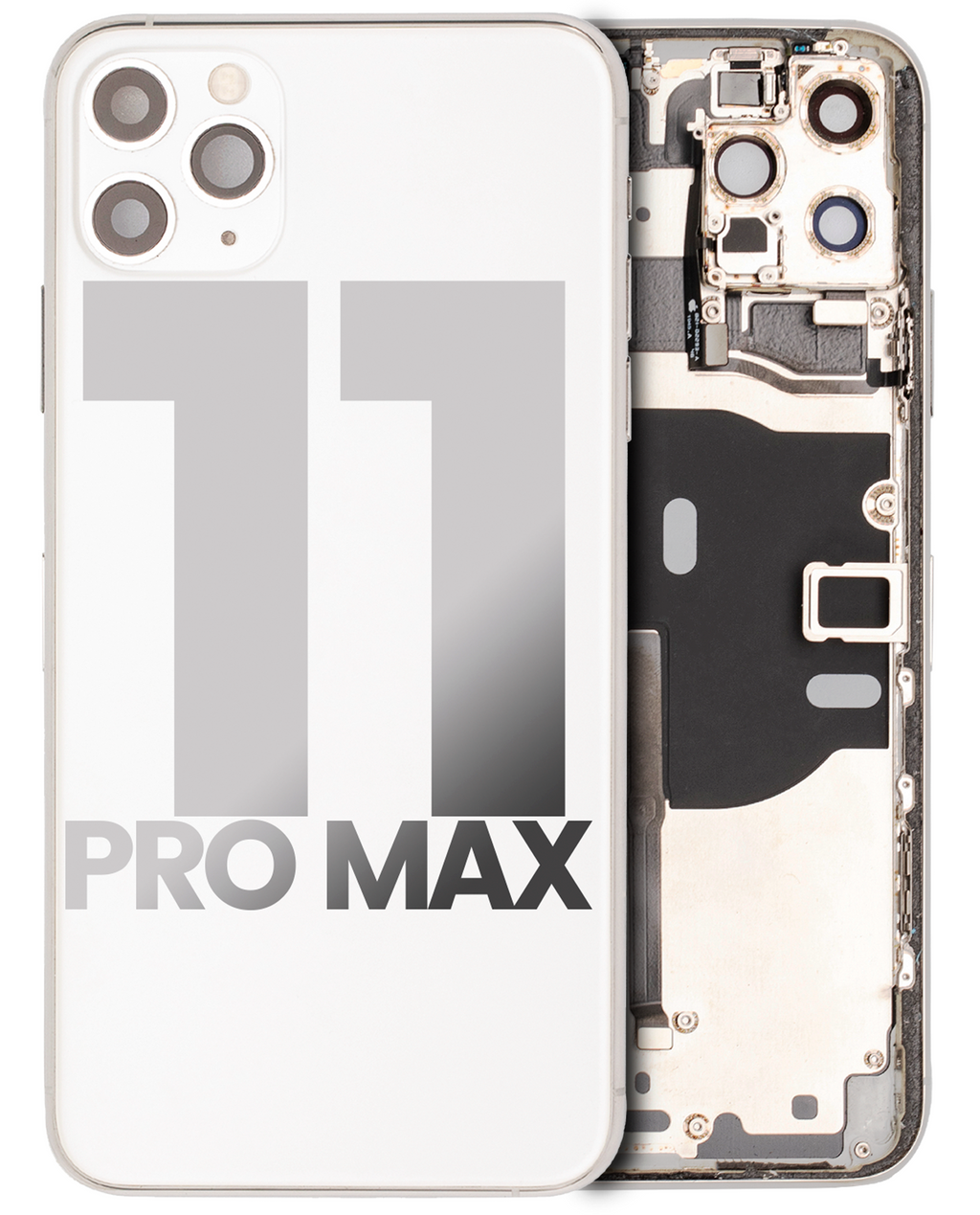 Gebrauchter Ausbau/Pull Qualität B – iPhone 11 Pro Max Backcover/Rahmen Silber