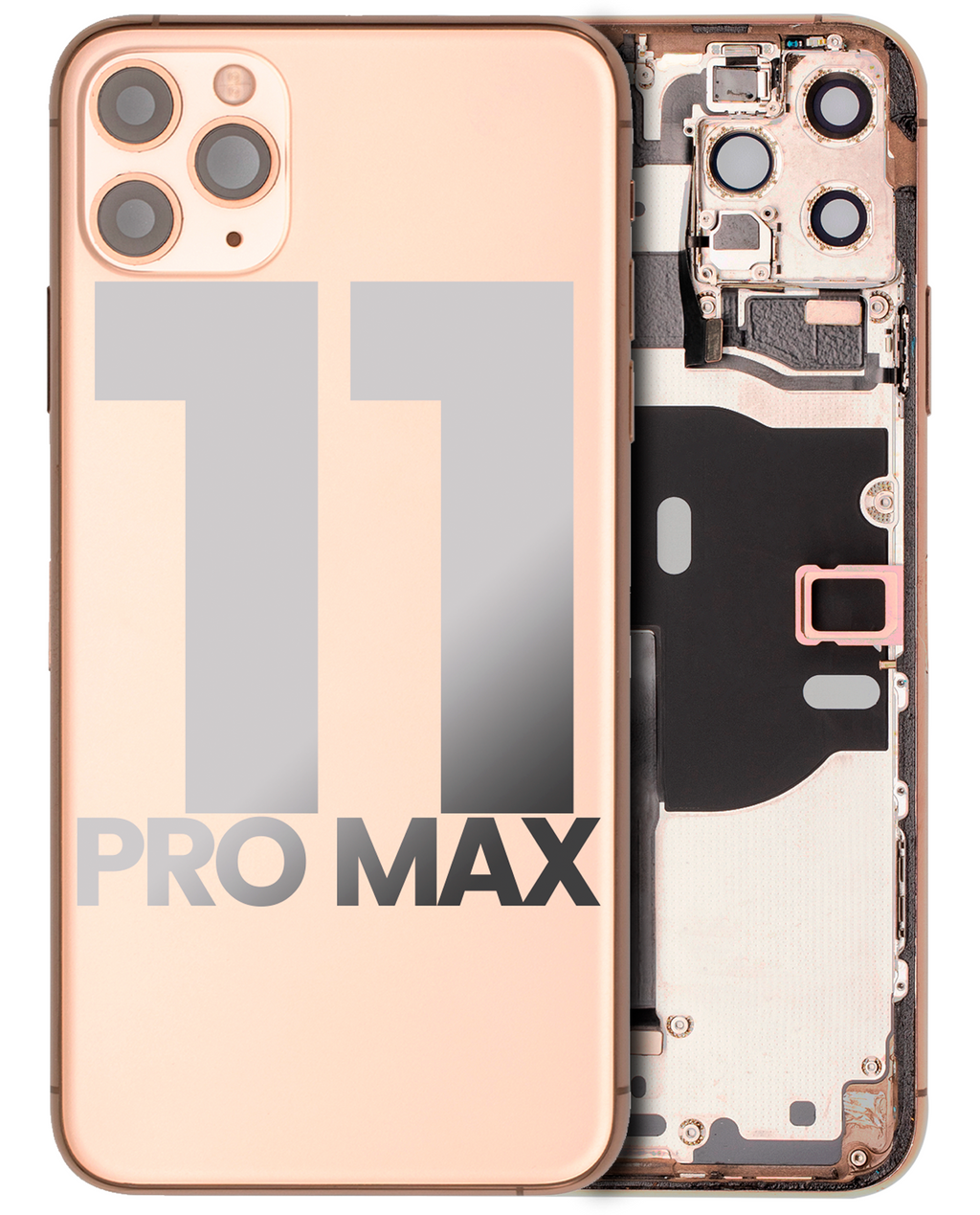Gebrauchter Ausbau/Pull Qualität B – iPhone 11 Pro Max Backcover/Rahmen Gold