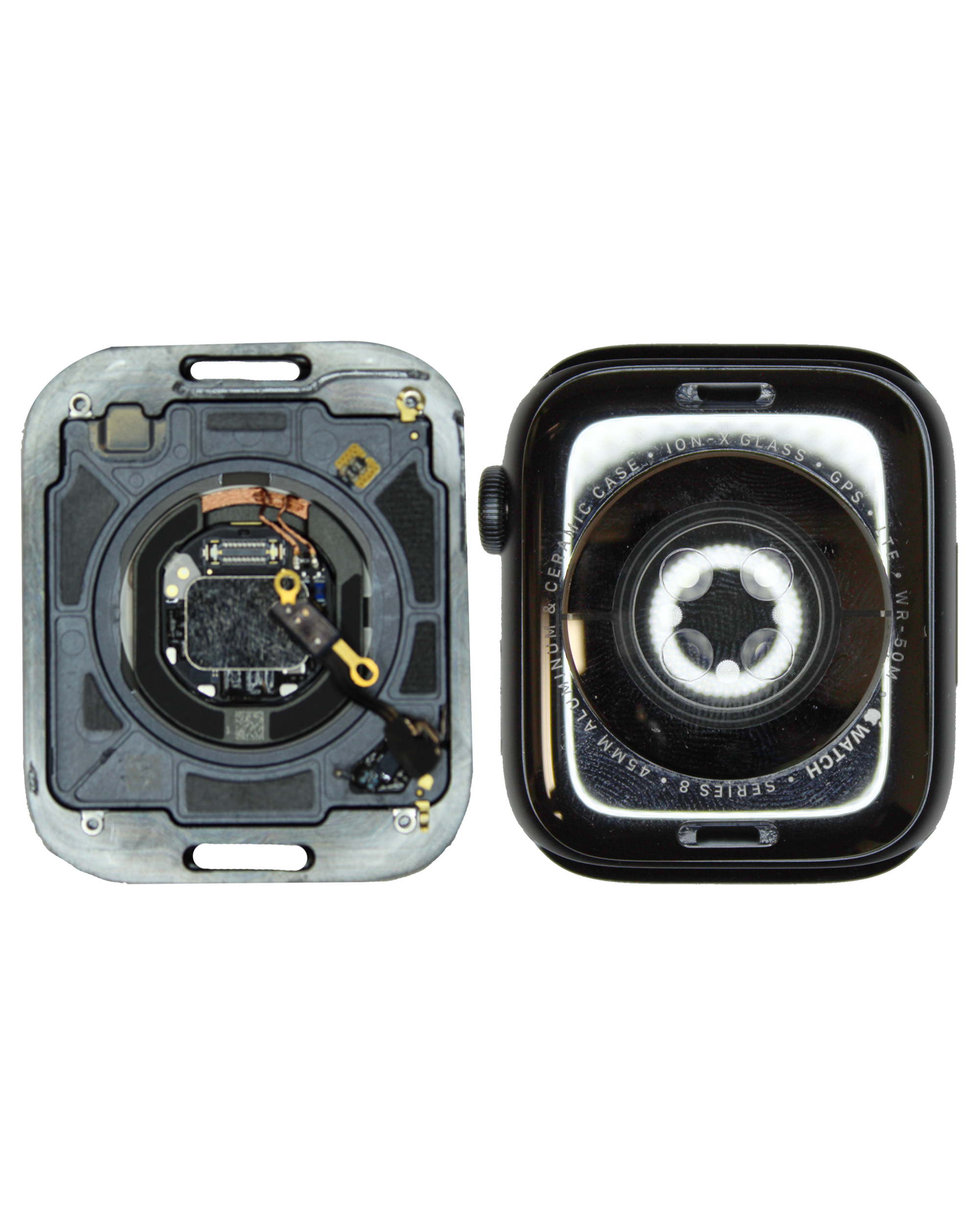 Backcover/Rahmen für Watch Series 8 (45MM) (Aluminum/Midnight) (Cellular Version) (gebrauchter OEM-Ausbau, Qualität B/C)