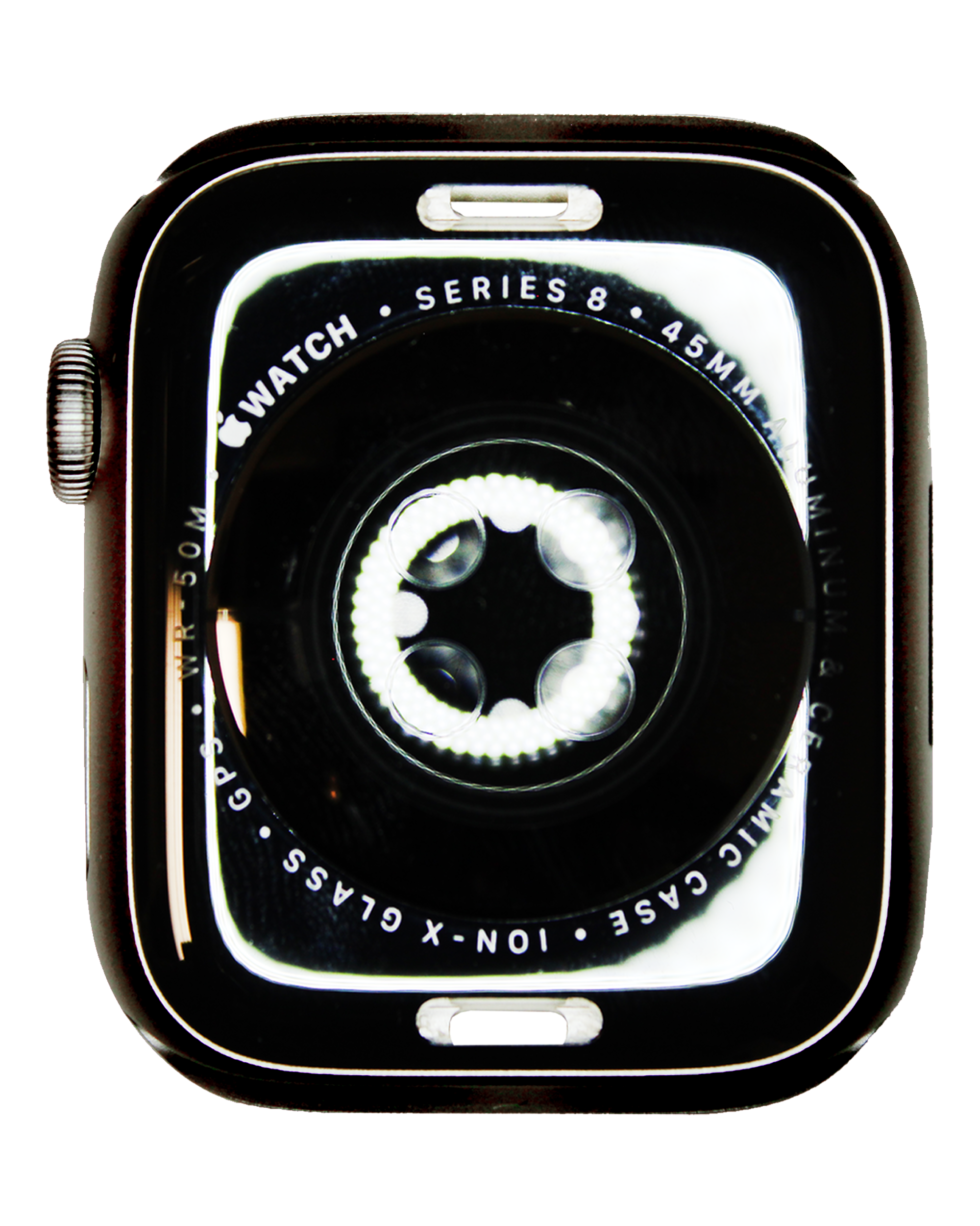 Backcover/Rahmen für Watch Series 8 (45MM) (GPS Version) (gebrauchter OEM-Ausbau, Qualität B/C) (Aluminum/Midnight)