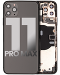 Back Cover/Frame with Pre-installed Small Parts for iPhone 11 Pro Max (Used OEM Part, Grade C) – Space Gray
