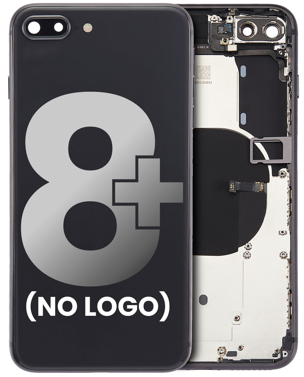 Backcover/Rahmen mit Kleinteilen für iPhone 8 Plus (Space Grau) Aftermarket Plus