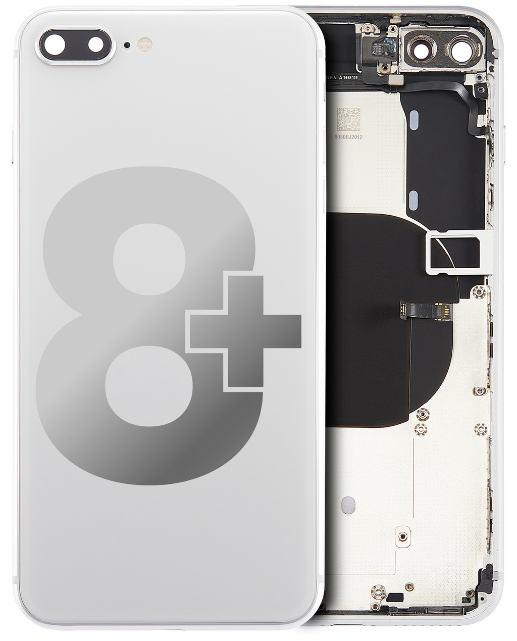 Gebrauchter Ausbau/Pull Qualität A – iPhone 8 Plus Backcover/Rahmen Silber