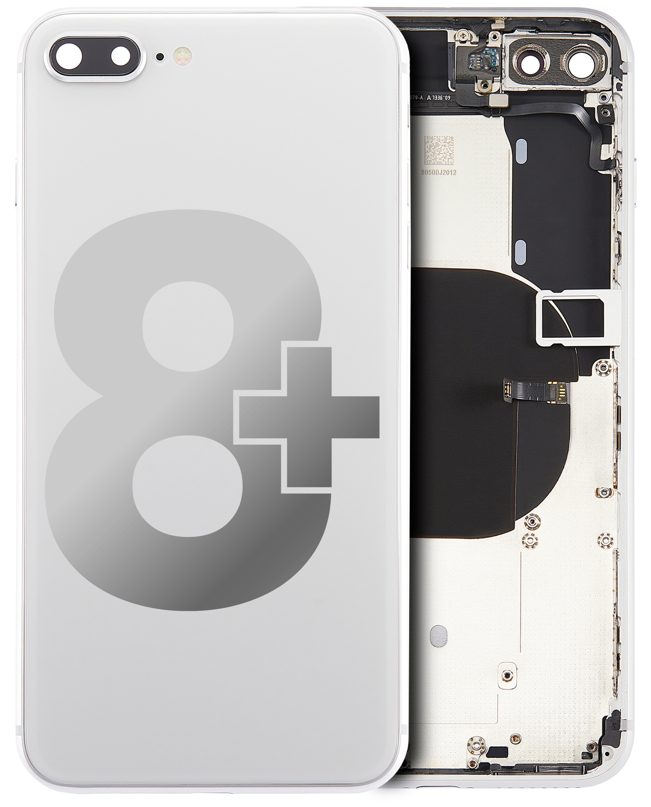 Backcover/Rahmen m. Komponenten f. iPhone 8 Plus - OEM Pull A - Silber