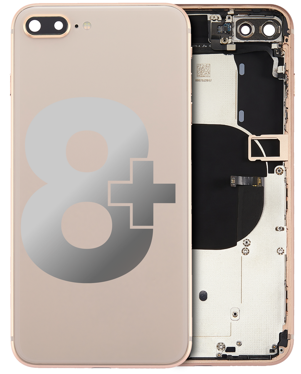Original Apple-Ausbau B gebraucht – iPhone 8 Plus Backcover/Rahmen Gold