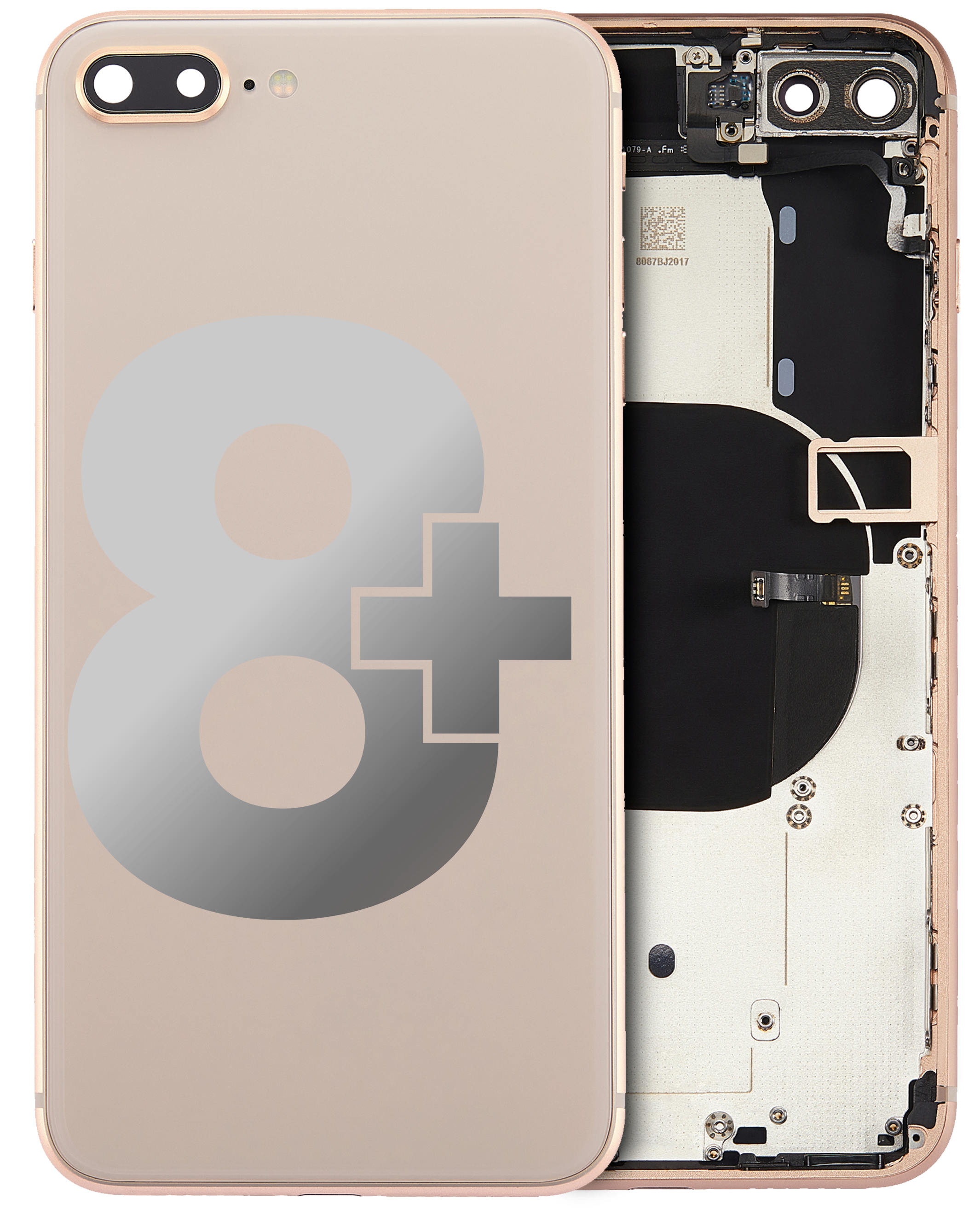 Original Apple-Ausbau B gebraucht – iPhone 8 Plus Backcover/Rahmen Gold