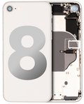 Hinteres Gehäuse mit Kleinteilen für iPhone 8 Silber (OEM B)