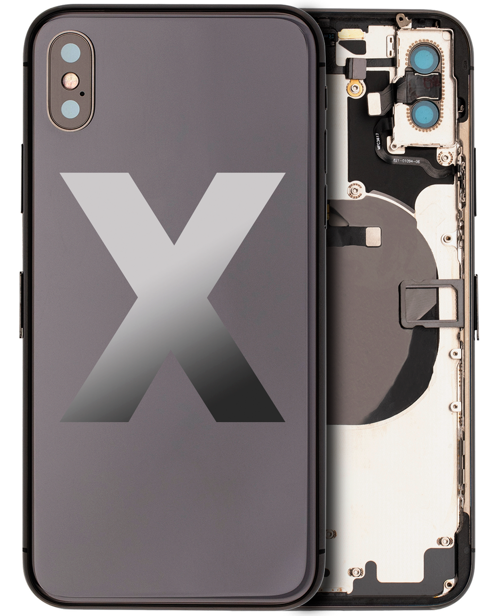 Gebrauchter Ausbau/Pull Qualität A – iPhone X Backcover/Rahmen Space Grau