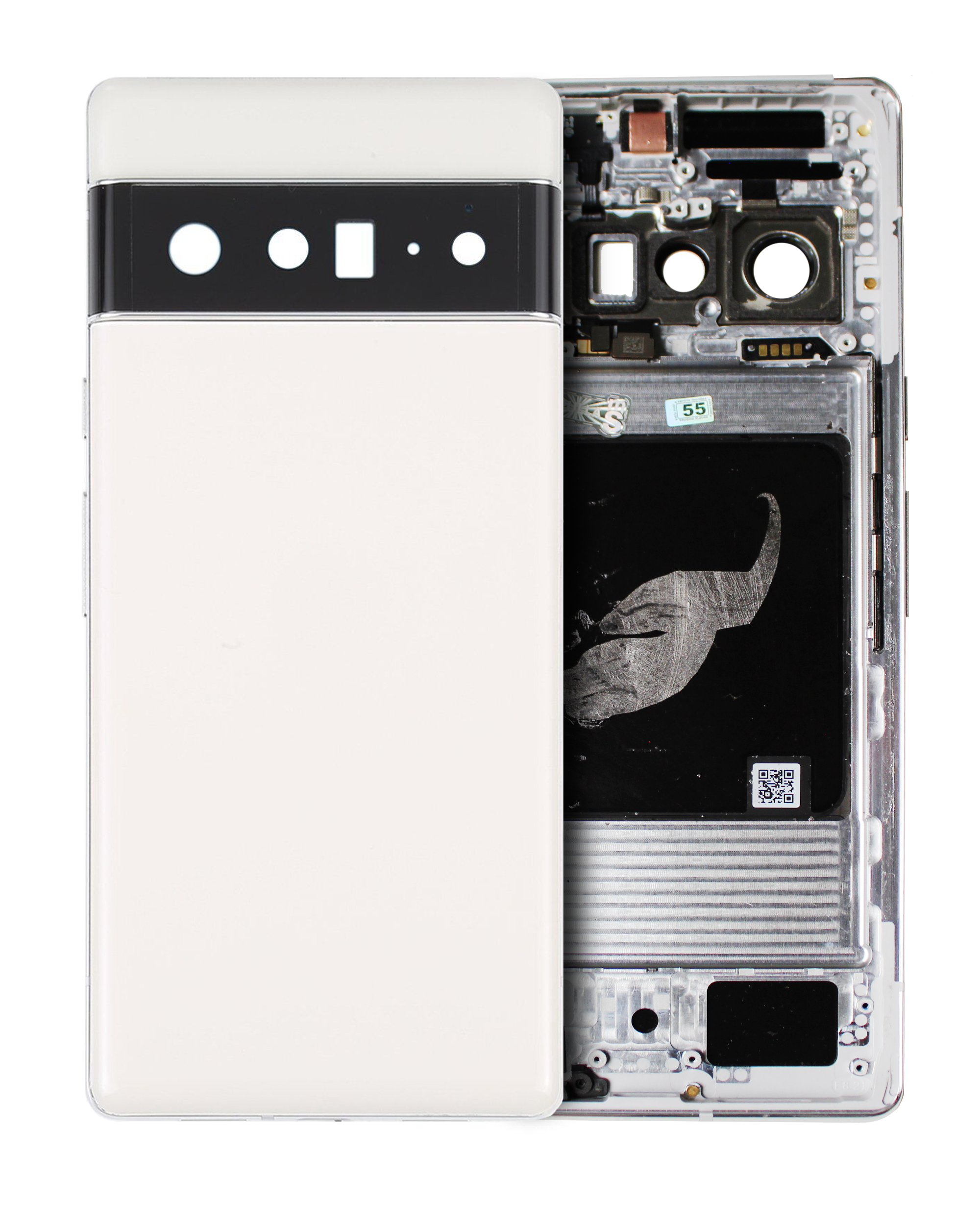 Hinterabdeckung Google Pixel 6 Pro Cloudy White OEM Pull A
