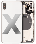 Backcover/Rahmen mit vorinstallierten Kleinteilen iPhone X Silber OEM Pull B