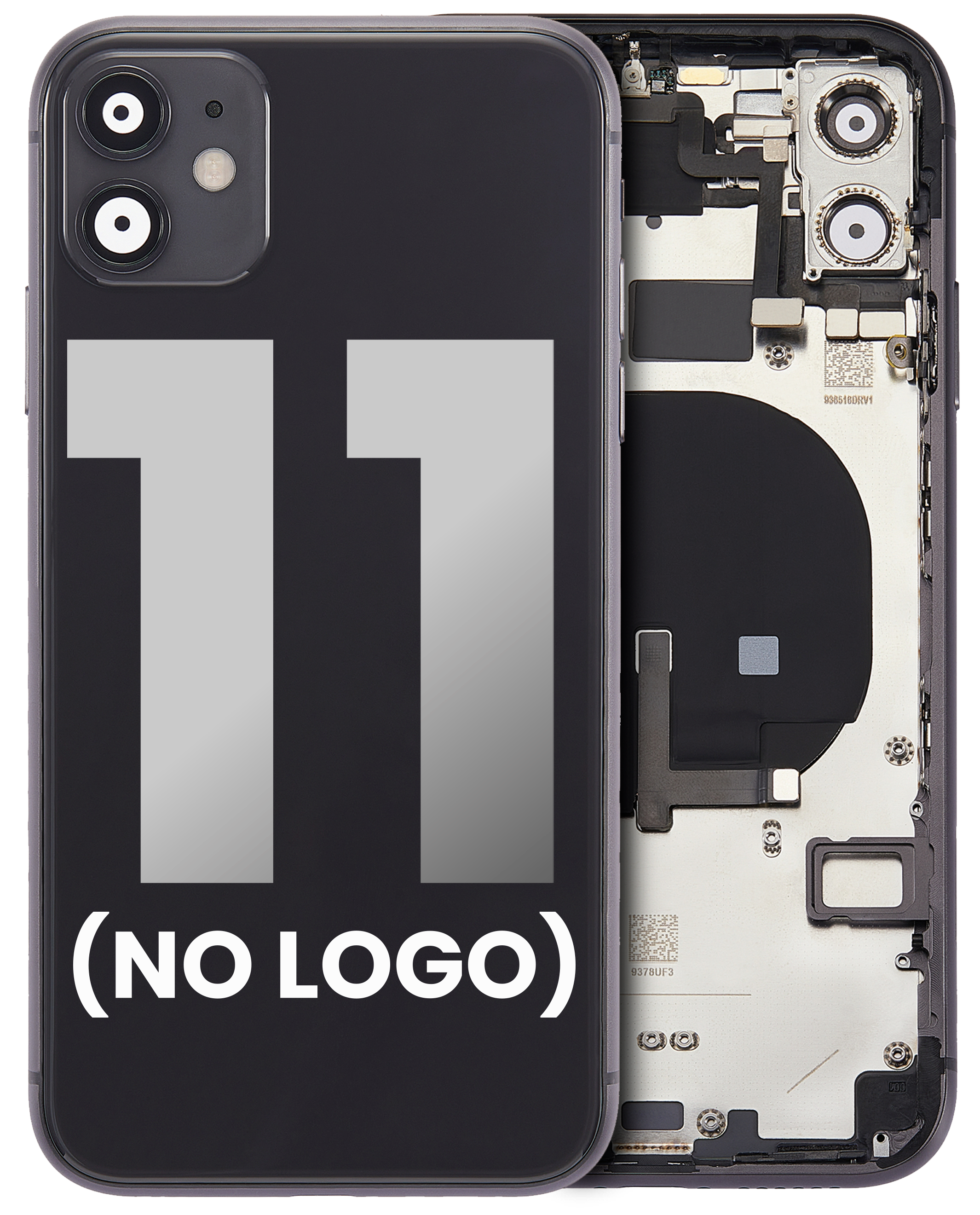 iPhone 11 Backcover/Rahmen mit Komponenten Schwarz Aftermarket Plus ohne Logo
