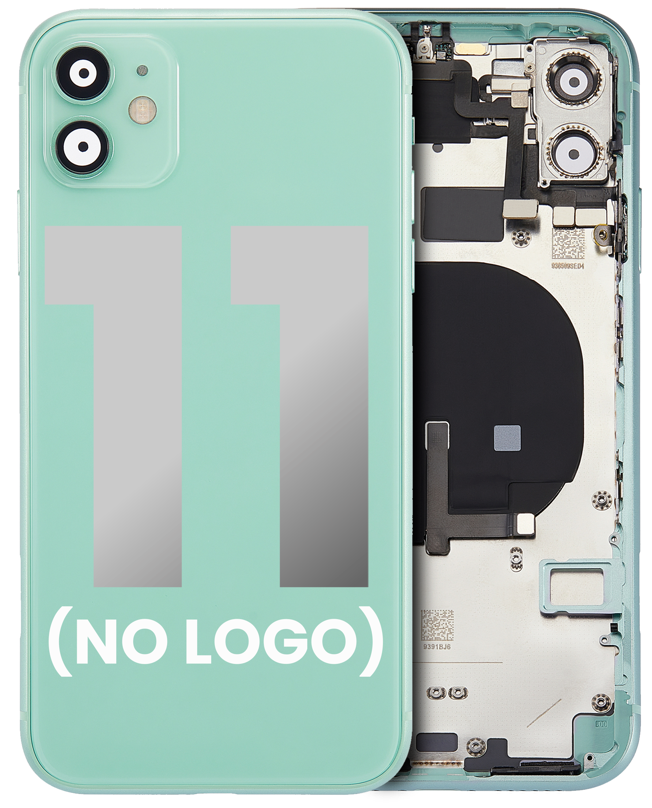 iPhone 11 Backcover/Rahmen Grün Aftermarket Plus ohne Logo mit Kleinteilen