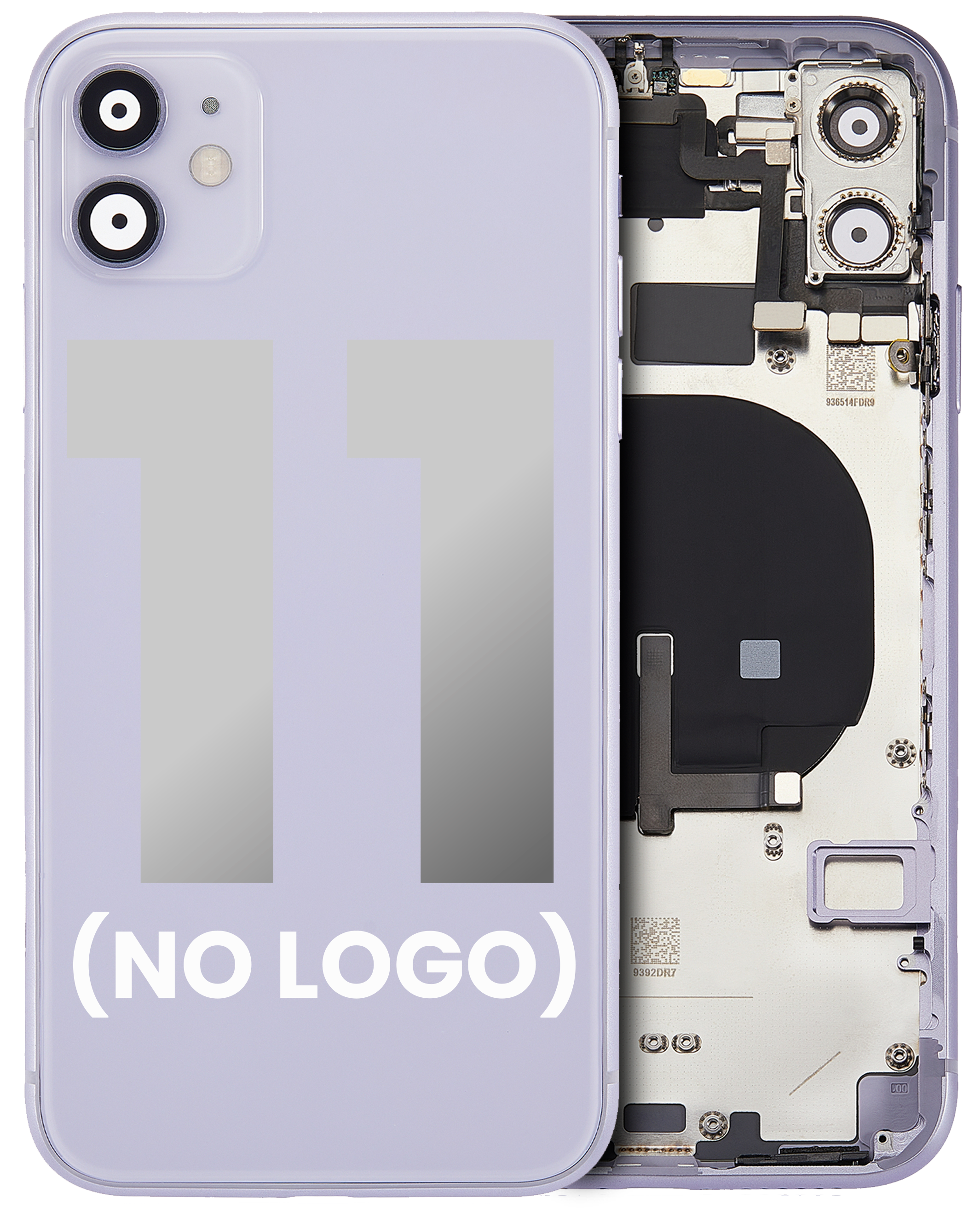 Backcover/Rahmen mit Kleinteilen für iPhone 11 Lila Aftermarket Plus