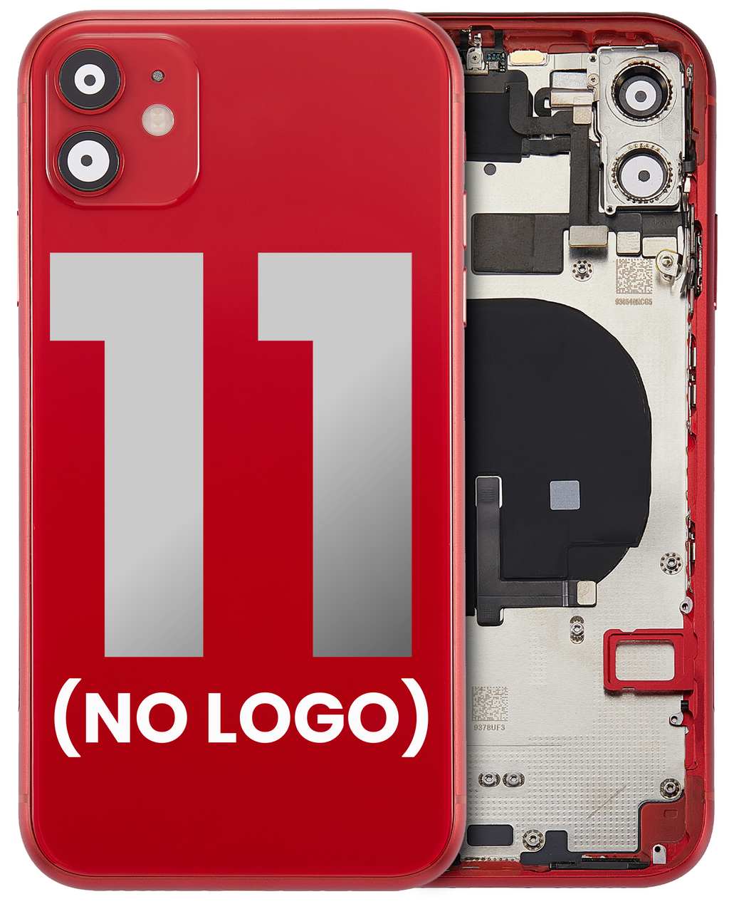 Backcover/Rahmen m. Kleinteilen iPhone 11 Rot o. Logo Afterm. Plus
