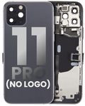 Back Cover/Frame with Pre-installed Small Parts for iPhone 11 Pro (without logo) (Aftermarket Plus) (Space Gray)