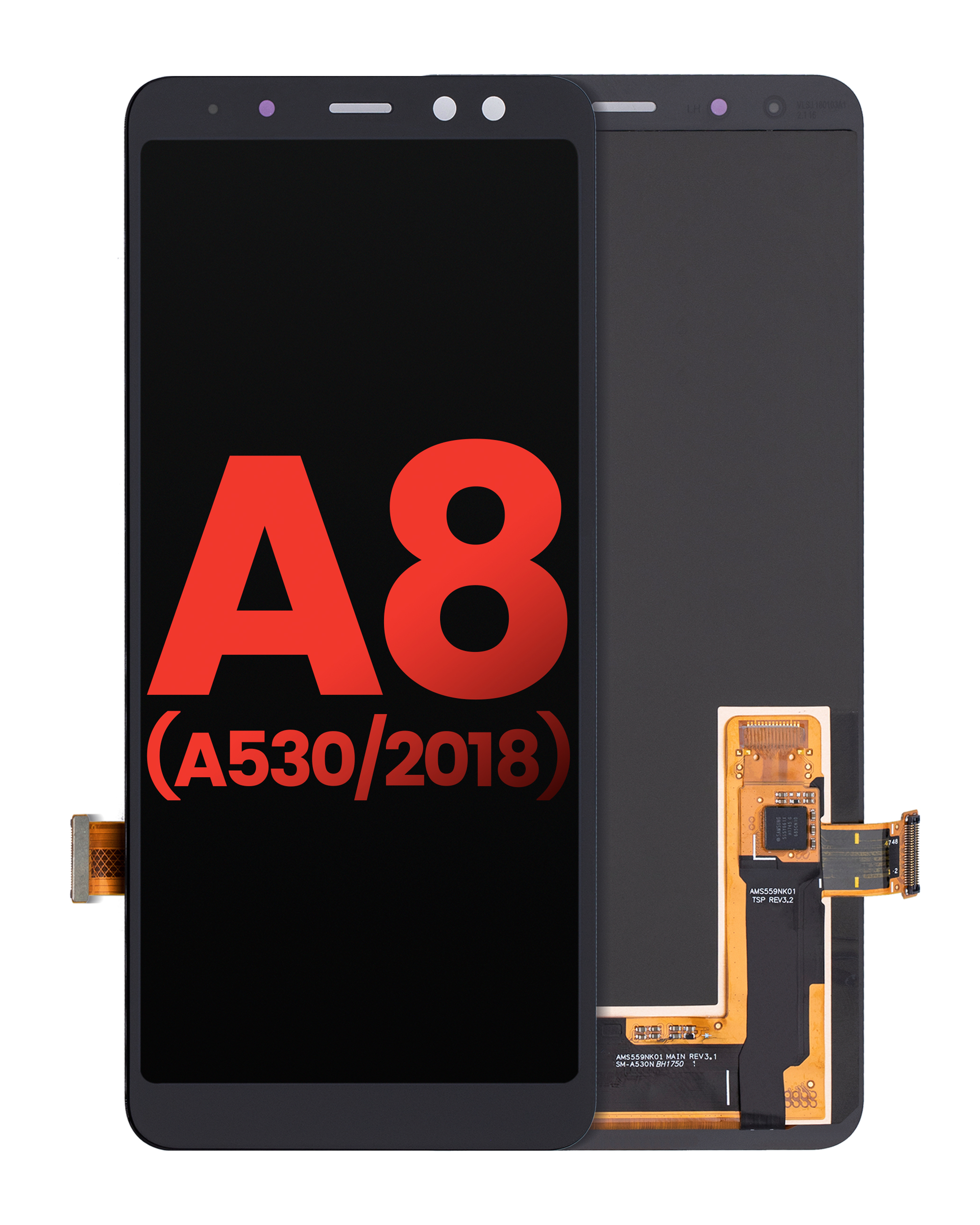 Frameless OLED Display for Samsung Galaxy A8 (A530 / 2018) (Aftermarket Plus) (All Colors)
