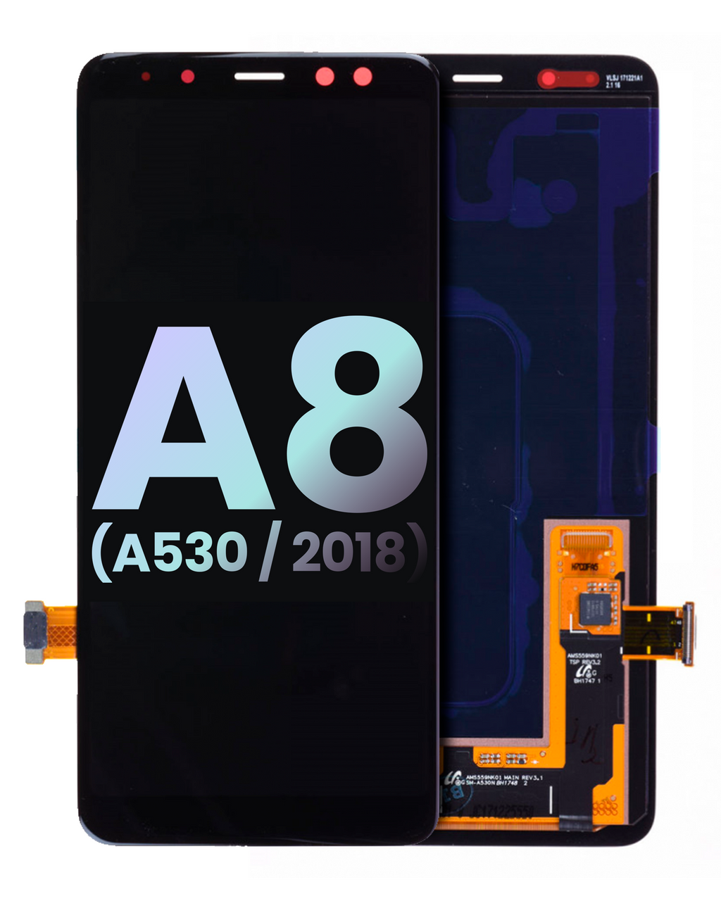 OLED-Vorbau ohne Rahmen für Samsung Galaxy A8 (Service Pack)