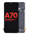 OLED-Display mit Rahmen für Samsung Galaxy A70 (A705) (Aftermarket Plus)