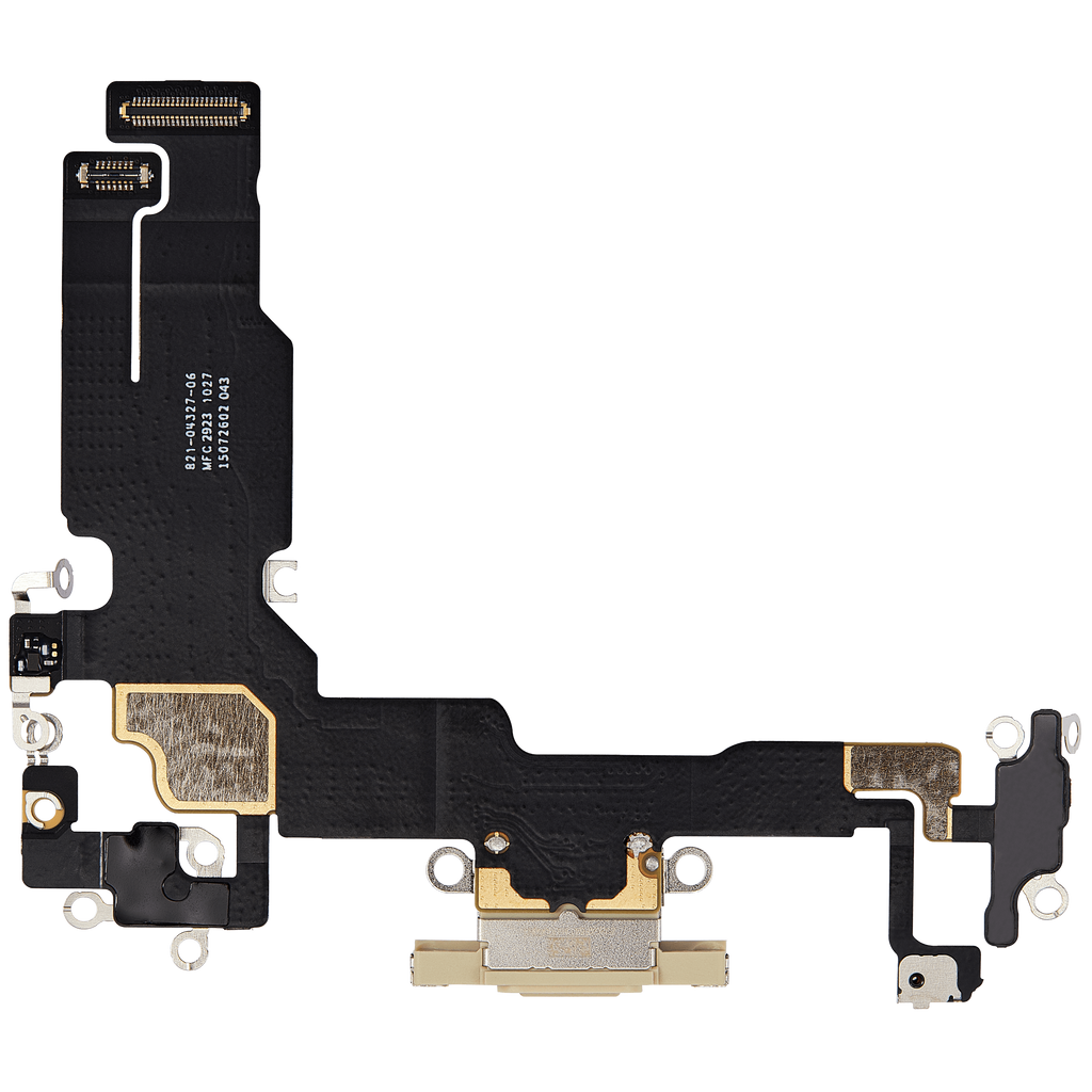 Charging Port Flex Cable for iPhone 15 (Premium) (Yellow)