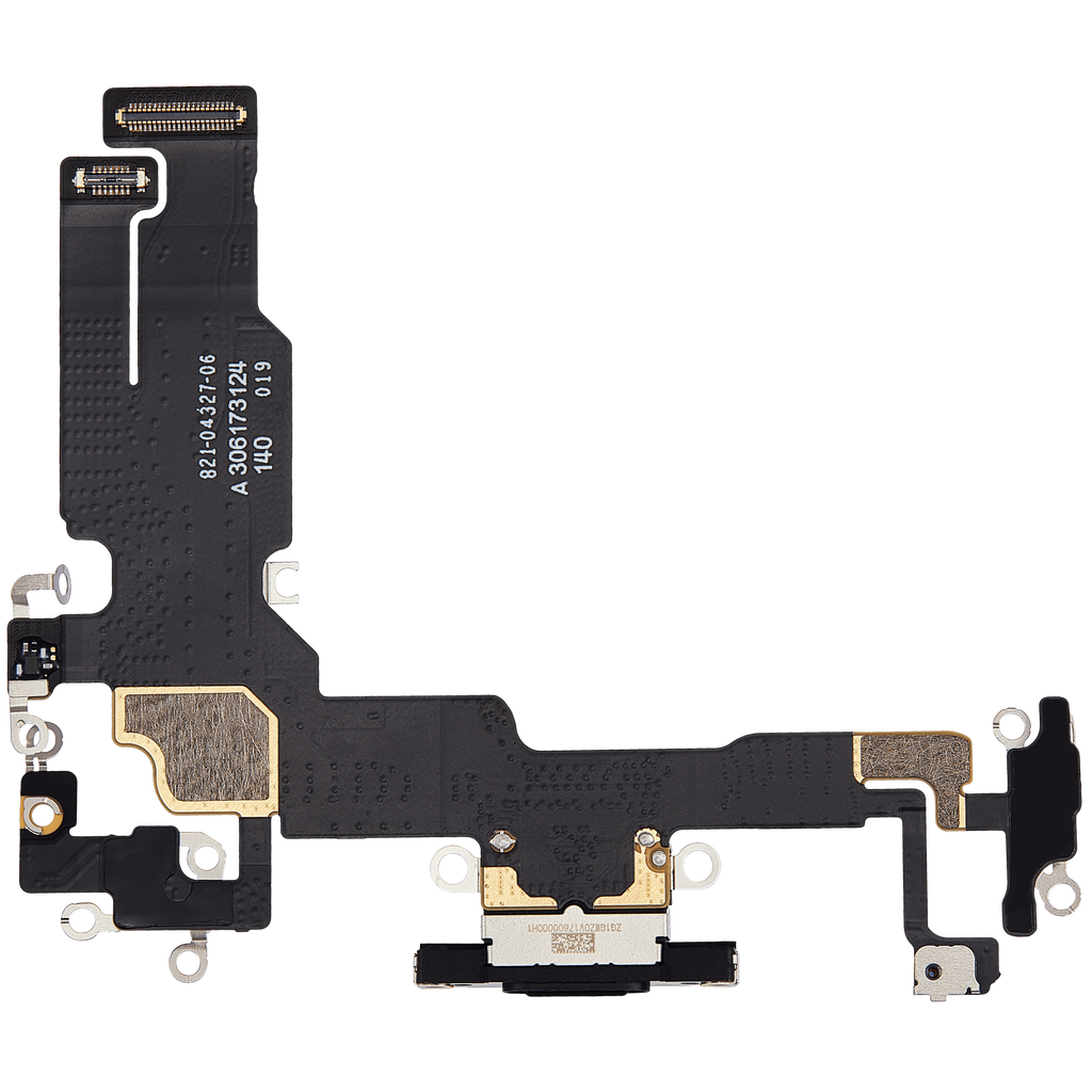 Ladebuchsen-Flexkabel für iPhone 15 (Premium) (Schwarz)