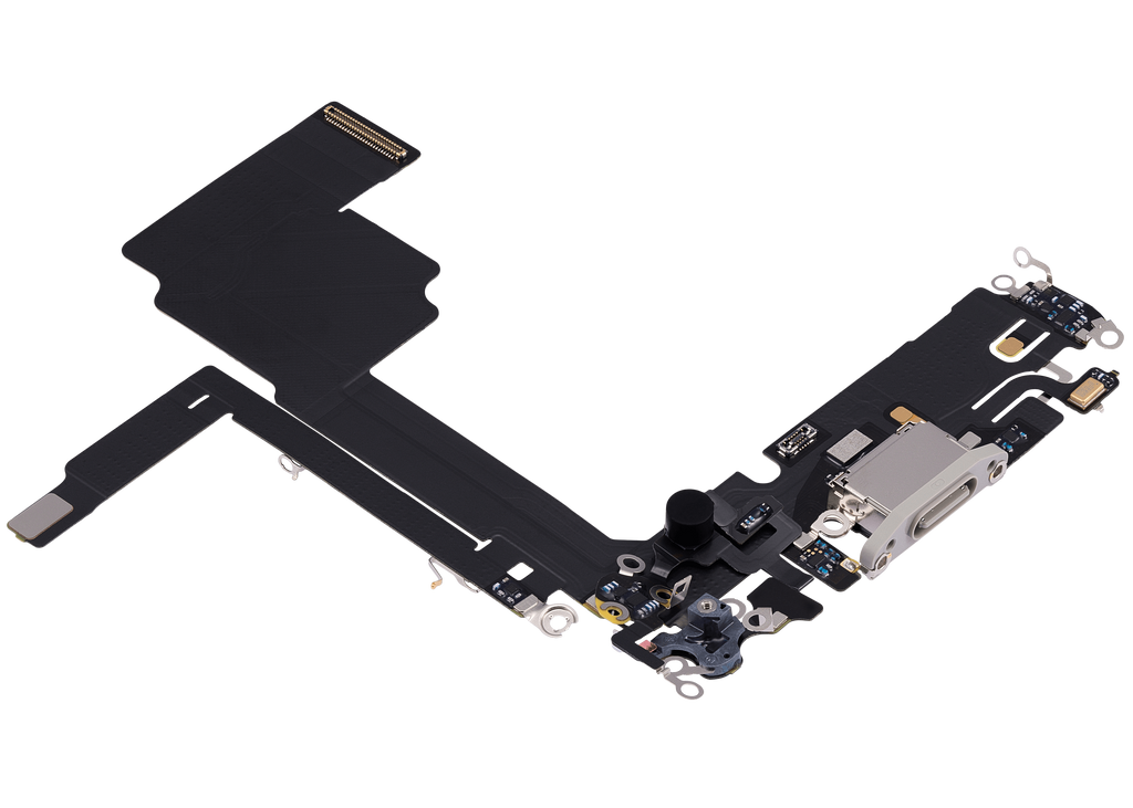 Ladebuchse-Flexkabel für iPhone 15 Pro (Premium) (Weiß Titanium)