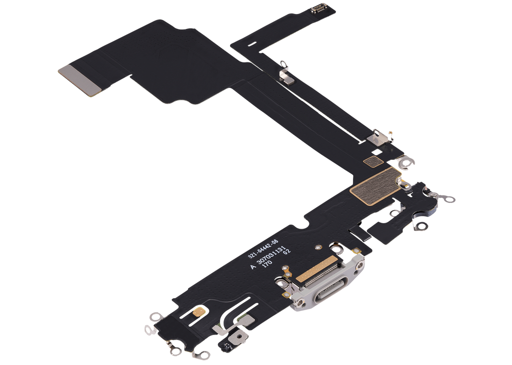 Ladebuchse-Flexkabel für iPhone 15 Pro Max (Premium) (Weiß Titanium)