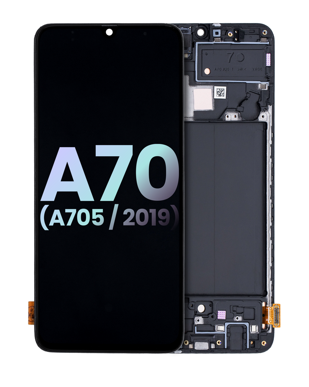 OLED-Display mit Rahmen für Samsung Galaxy A70 (Service Pack) (Alle Farben)
