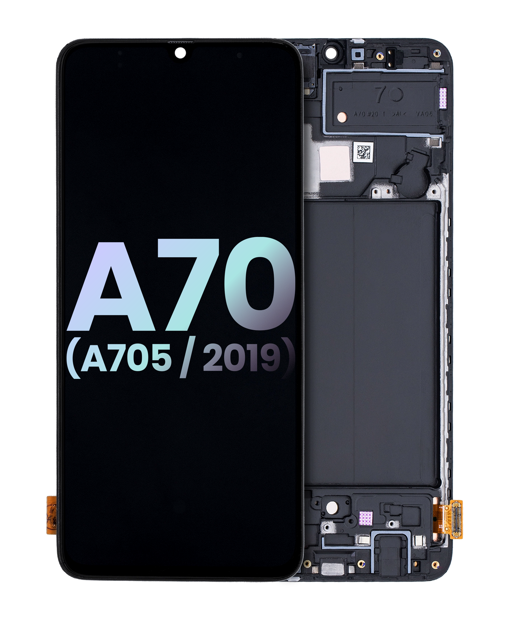 OLED-Display mit Rahmen für Samsung Galaxy A70 (Service Pack) (Alle Farben)