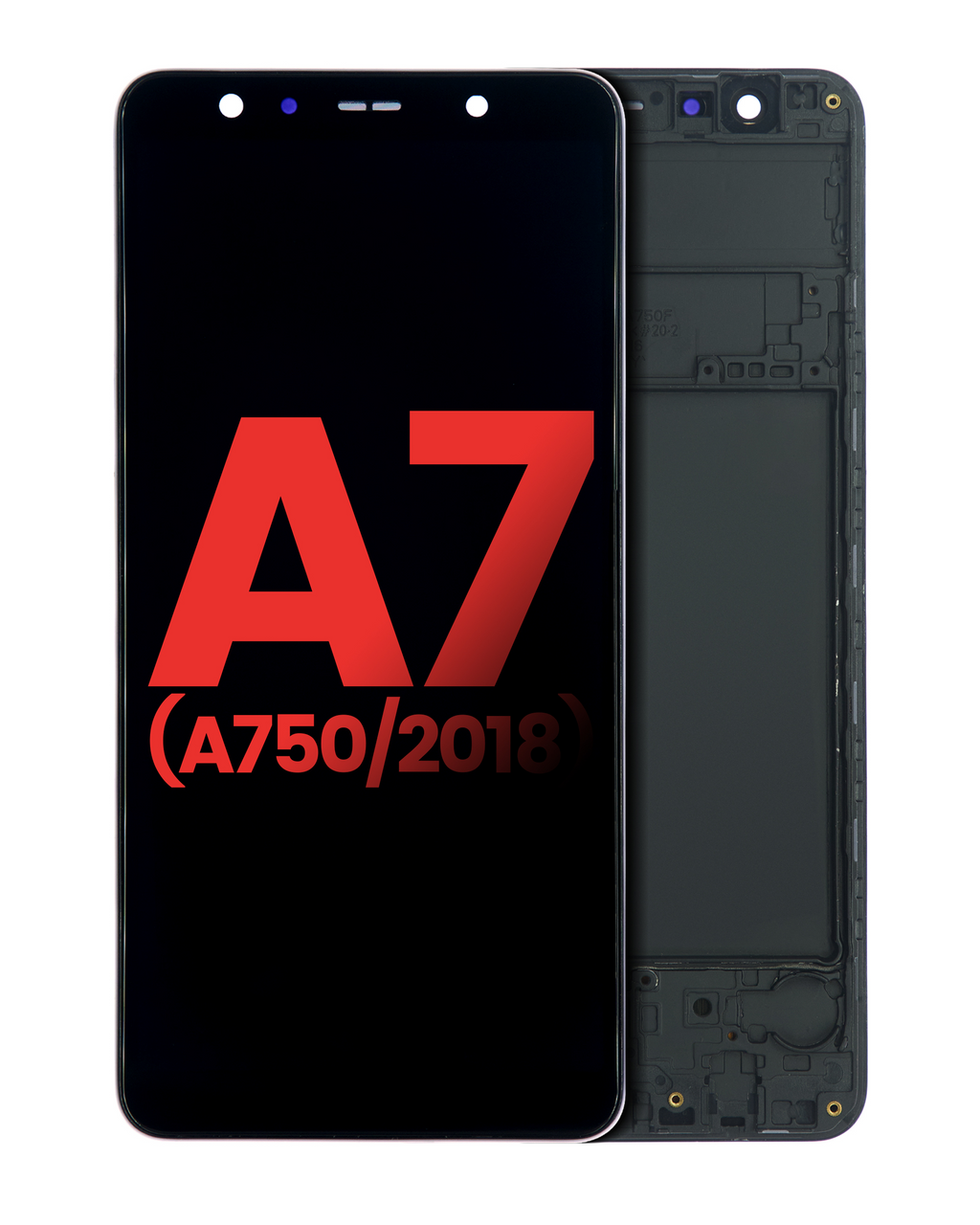 OLED-Display mit Rahmen Samsung Galaxy A7 (A750) Schwarz Aftermarket Plus