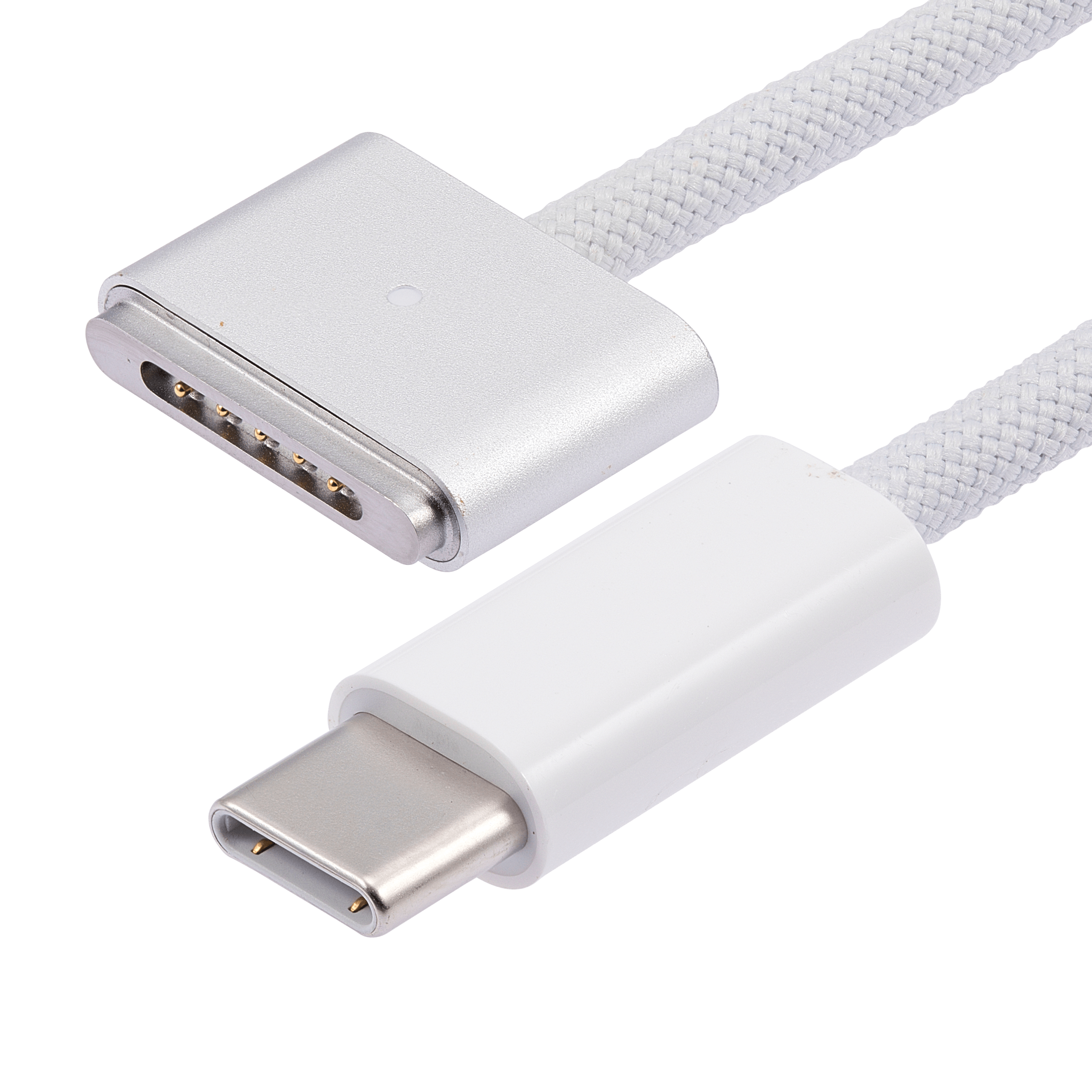 140W USB-C to MagSafe 3 Charging Cable for MacBook Pro (1.8 m / 6 ft) (Used OEM Pull, Grade A) (Bulk Packaging) (Silver)