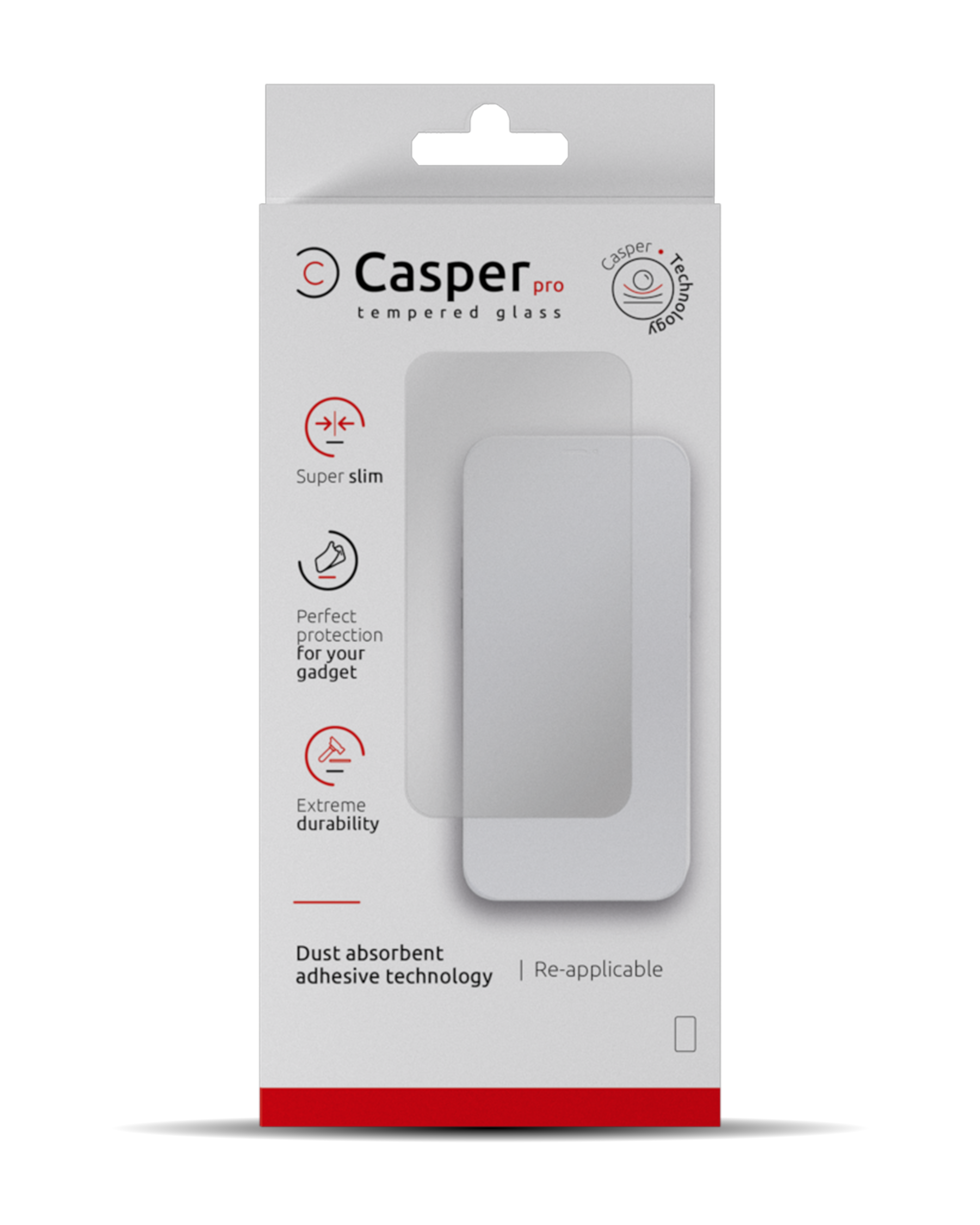 Casper Pro Tempered Glass for iPhone 15 Pro (Retail Pack) (Matte)