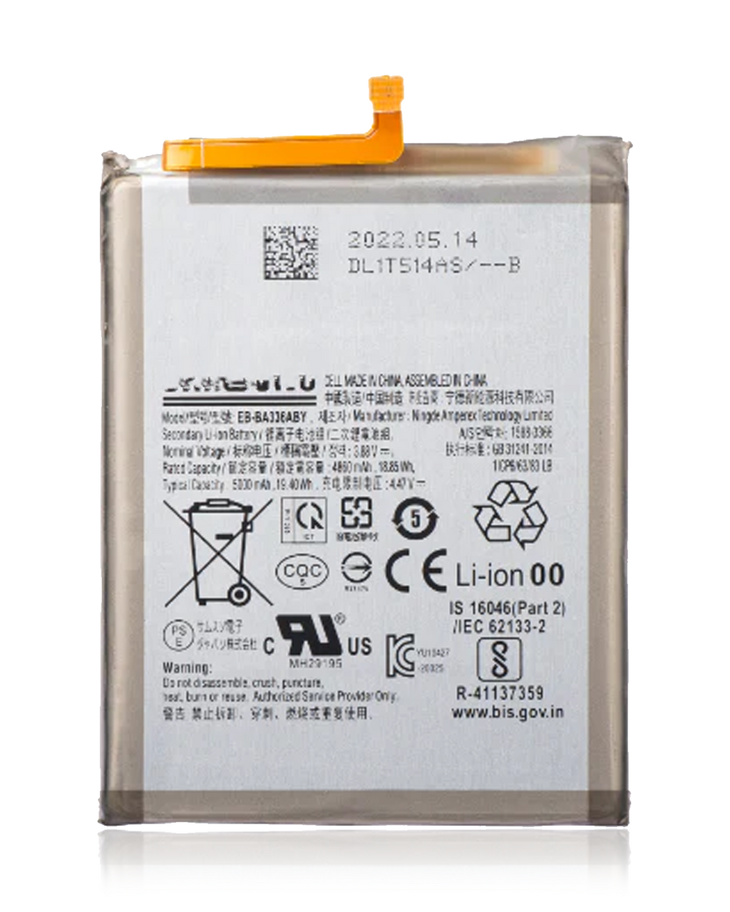 Replacement Battery for Samsung Galaxy A33 5G (A336) and A53 5G (A536) – EB-BA536ABY (Service Pack)